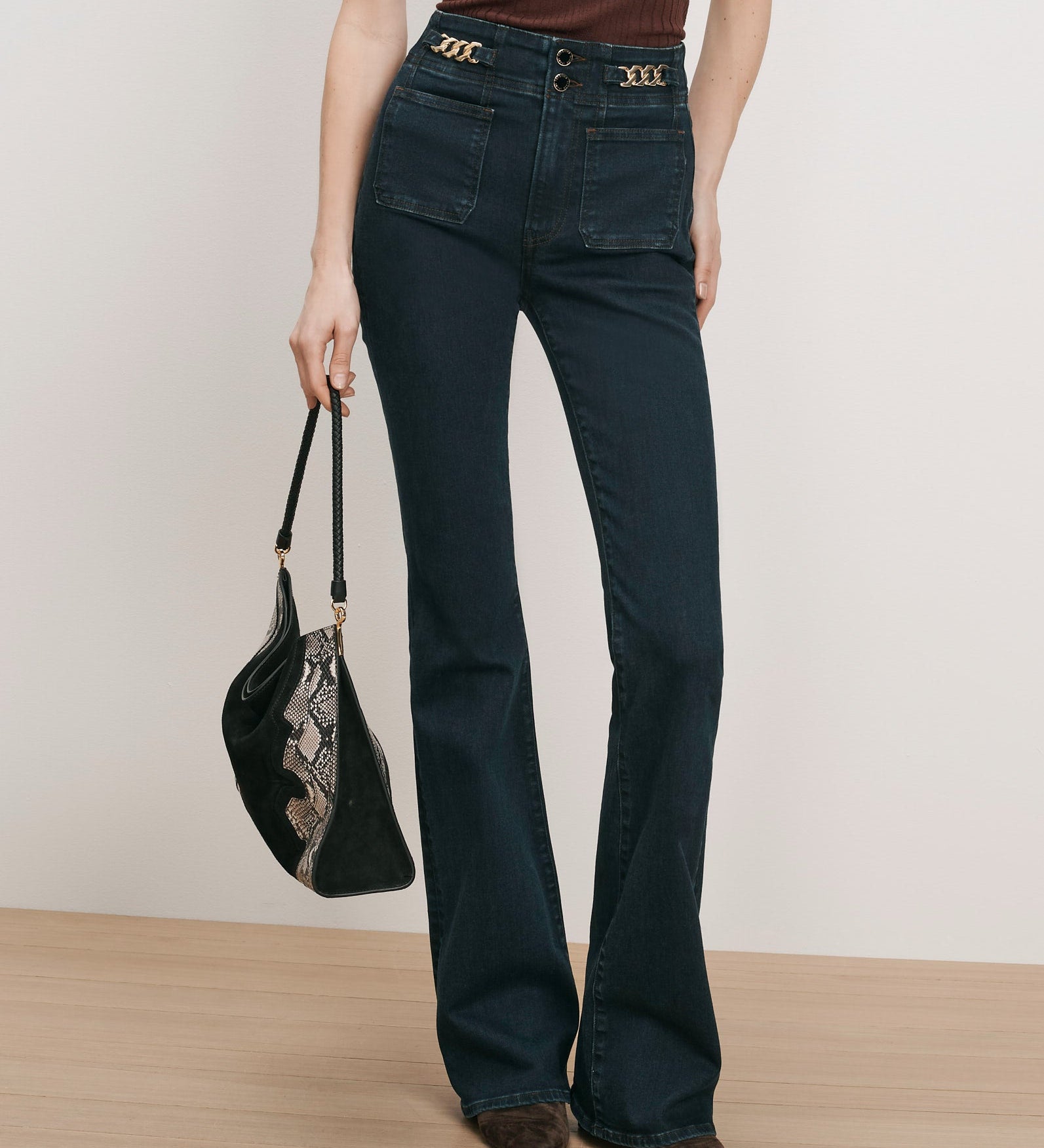 Veronica Beard - Beverly Skinny - Flare Chain - Detail Jean
