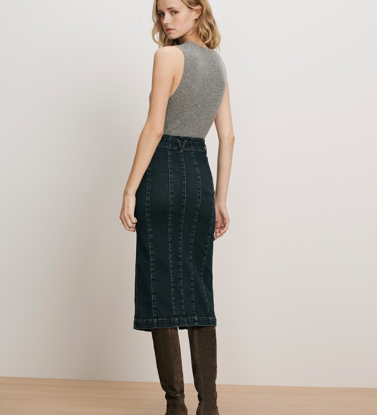 Veronica Beard - Pavana Denim Midi Skirt