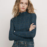 Veronica Beard - Wyeth Plaid Turtleneck Top