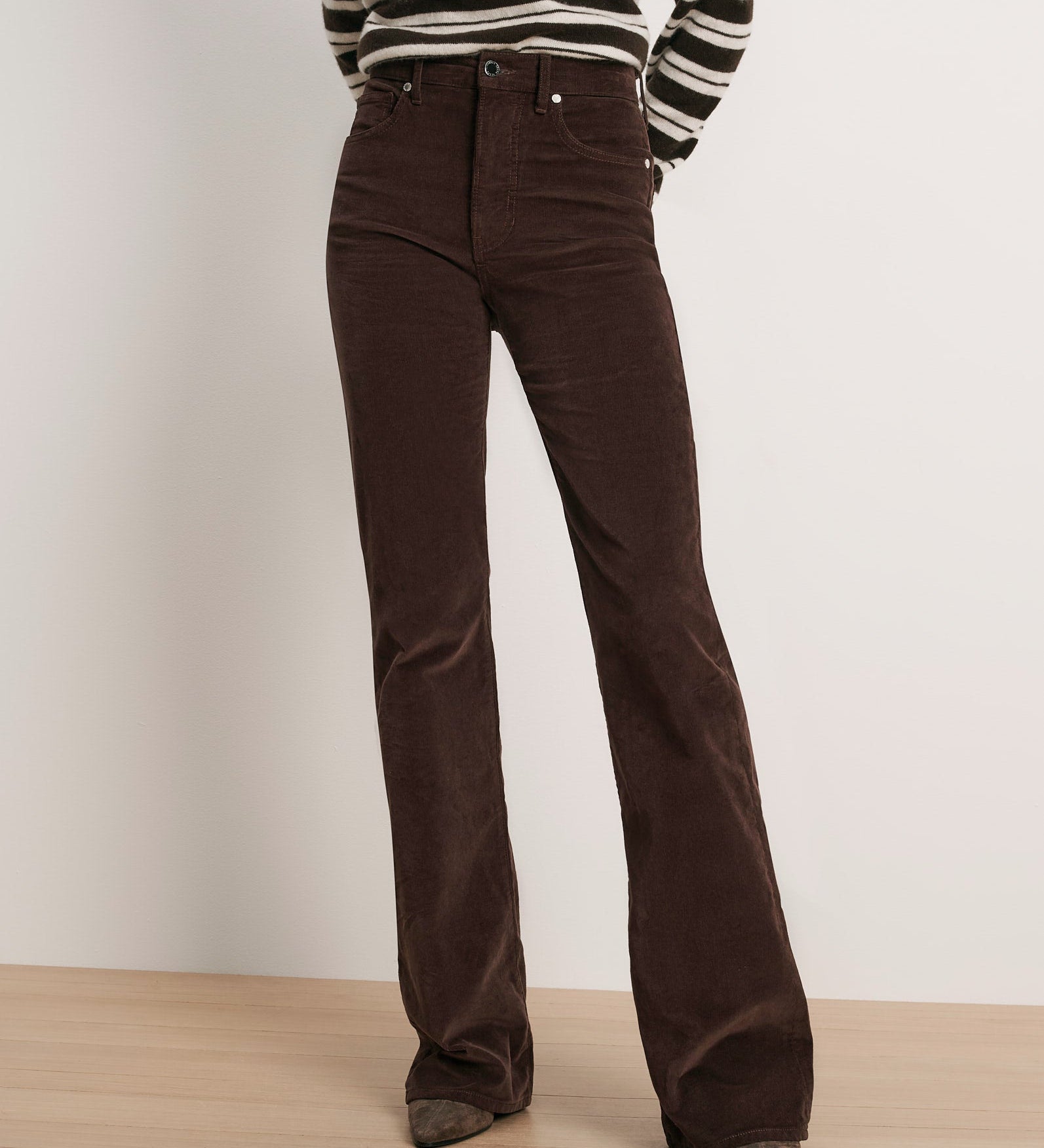 Veronica Beard - Crosbie Corduroy Slim Wide - Leg Pant