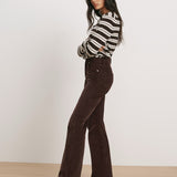 Veronica Beard - Crosbie Corduroy Slim Wide - Leg Pant