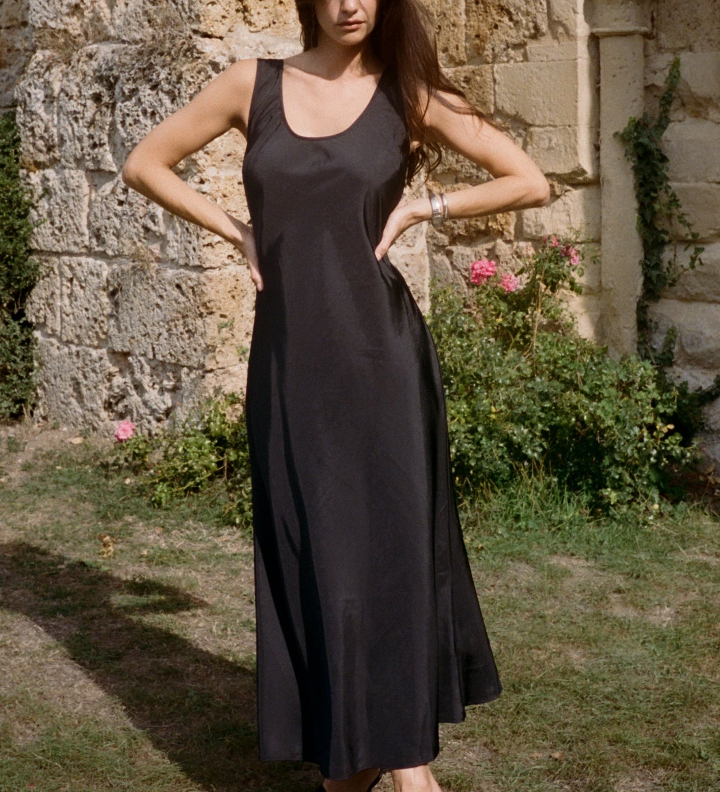 Ciao Lucia - Leticia Black Satin Dress