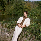 Ciao Lucia - Concetta Ivory Satin Skirt