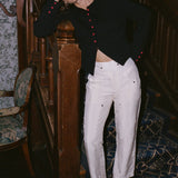 Ciao Lucia - Silja Cotton Cardigan Black