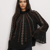 Veronica Beard - Tairis Embroidered Blouse