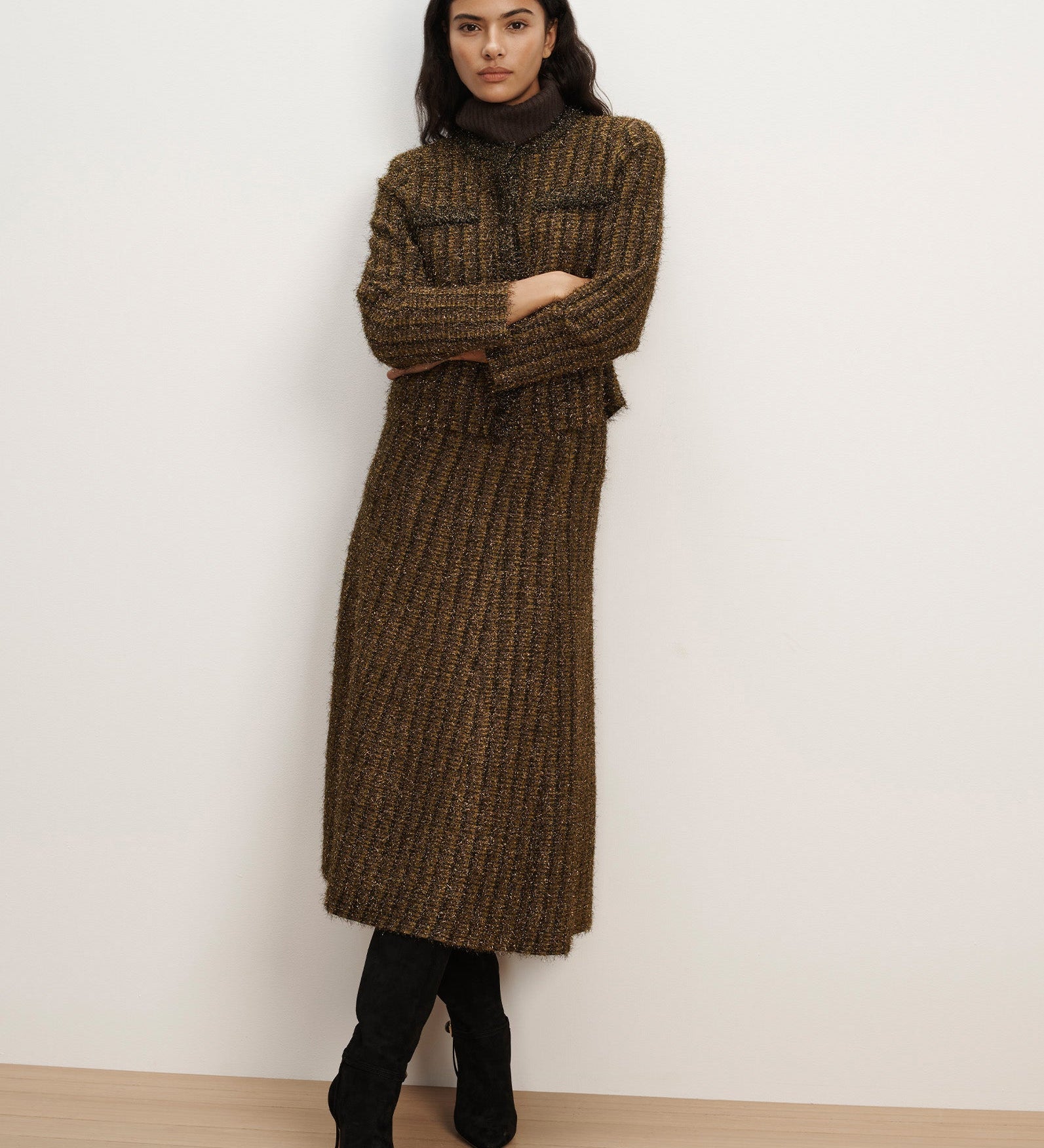 Veronica Beard - Esmeray Metallic Midi Skirt