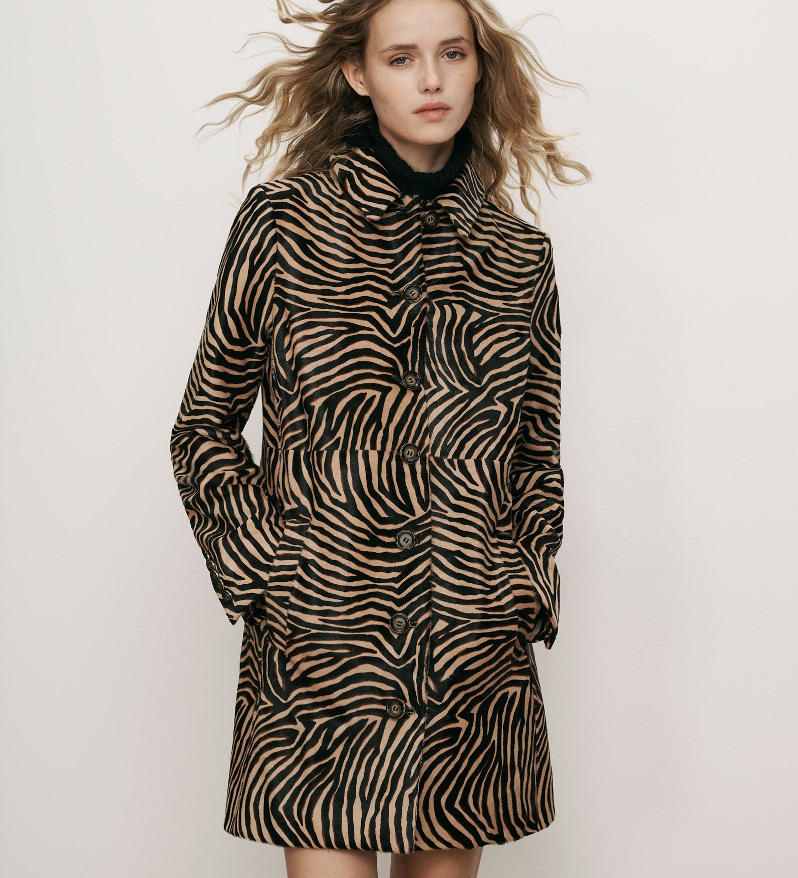 Veronica Beard - Shelley Calf Hair Dickey Coat