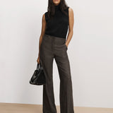 Veronica Beard - Giovanna Herringbone Wide - Leg Pant