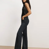 Veronica Beard - Crosbie Crystal Slim Wide - Leg Jean
