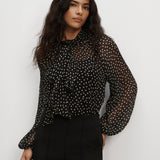 Veronica Beard - Alyssa Silk Polka - Dot Blouse