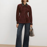 Veronica Beard - Talla Suede Peplum Dickey Jacket
