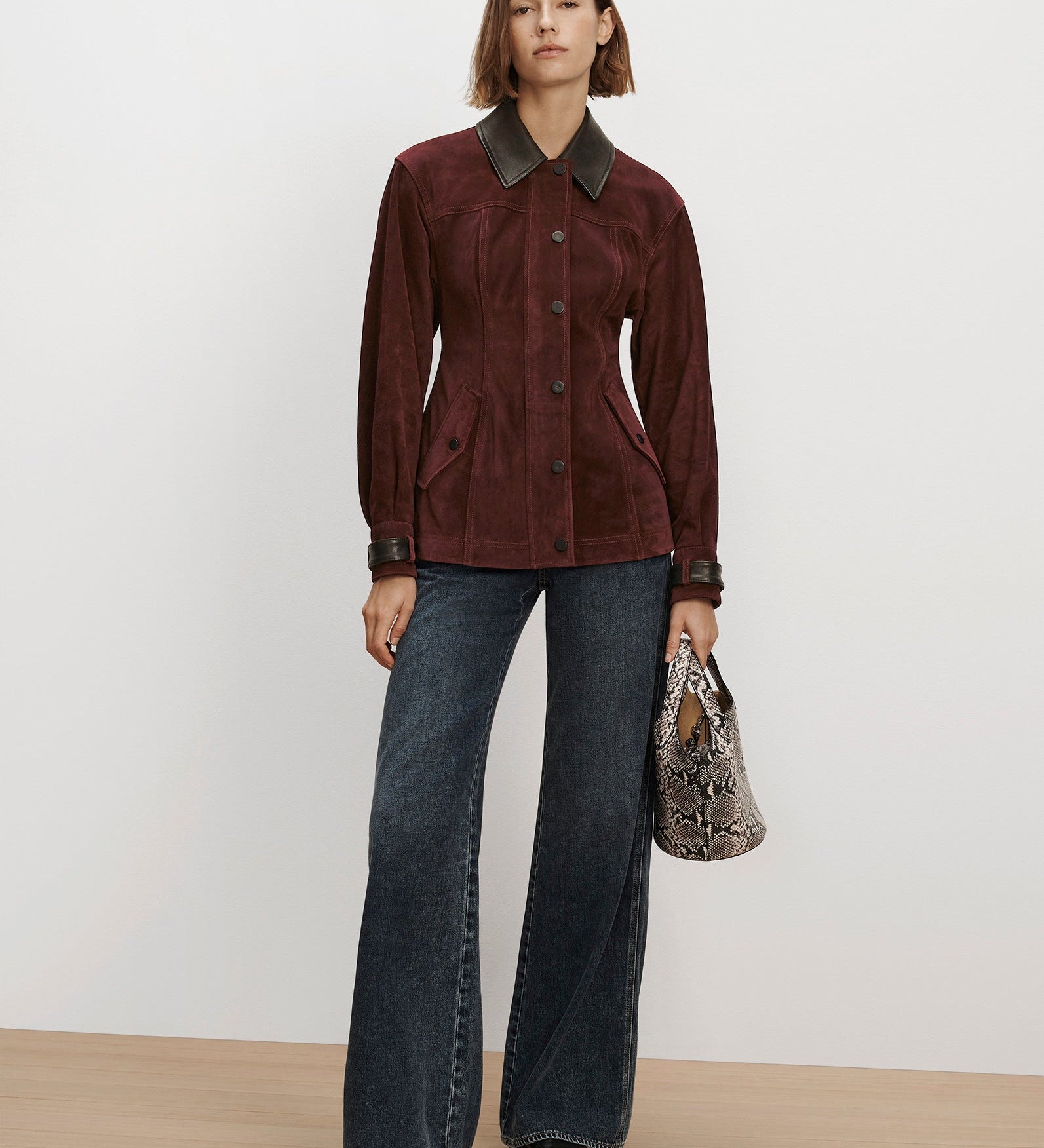 Veronica Beard - Talla Suede Peplum Dickey Jacket