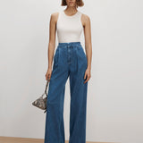 Veronica Beard - Marbeau Denim Wide - Leg Pant