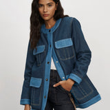 Veronica Beard - Curtis Sherpa - Lined Denim Jacket