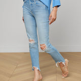 L'AGENCE - High Line Distressed Skinny Jean