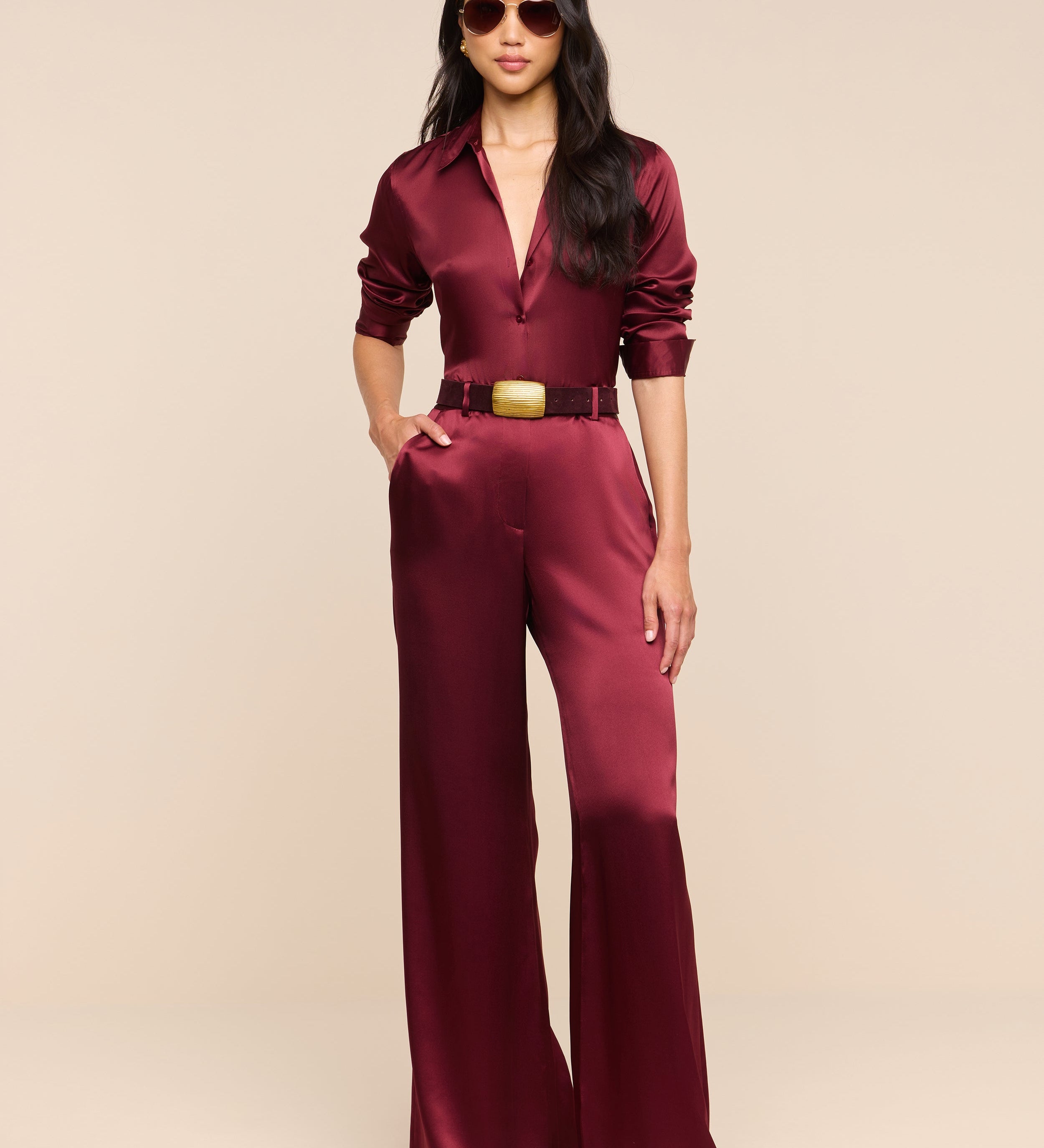 L'AGENCE - Pilar Silk Wide - Leg Pant