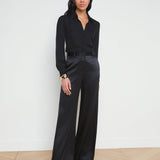 L'AGENCE - Pilar Silk Wide-Leg Pant