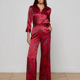 L'AGENCE - Pilar Silk Wide-Leg Pant