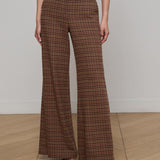 L'AGENCE - Pilar Houndstooth Wide-Leg Pant
