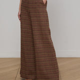 L'AGENCE - Pilar Houndstooth Wide-Leg Pant