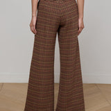 L'AGENCE - Pilar Houndstooth Wide-Leg Pant