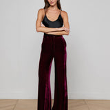 L'AGENCE - Pilar Velvet Wide-Leg Pant