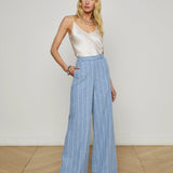 L'AGENCE - Pilar Pinstriped Wide-Leg Pant
