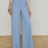 L'AGENCE - Pilar Pinstriped Wide-Leg Pant