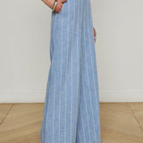 L'AGENCE - Pilar Pinstriped Wide-Leg Pant