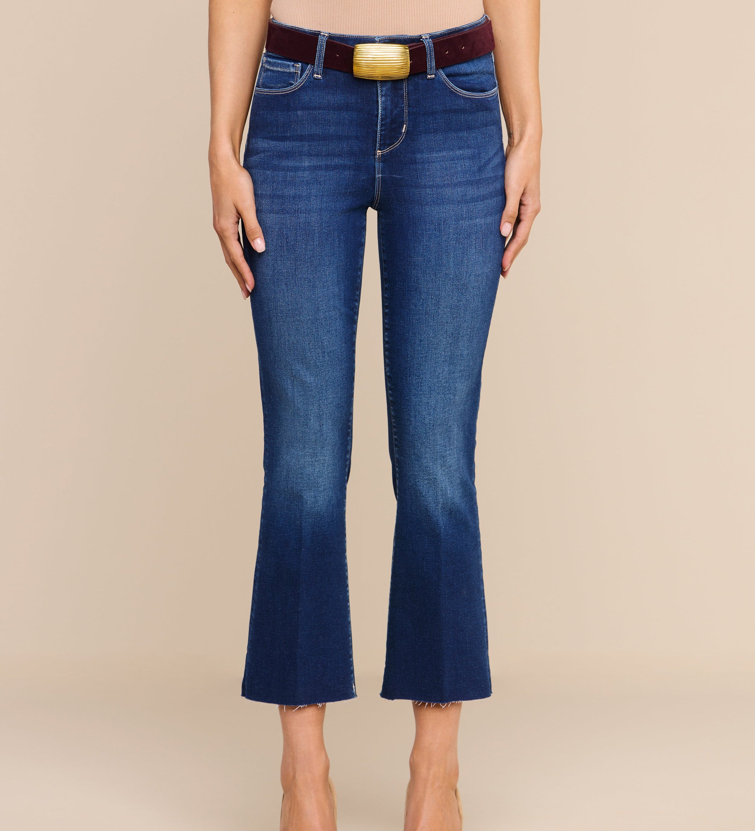L'AGENCE - Kendra Cropped Flare Jean