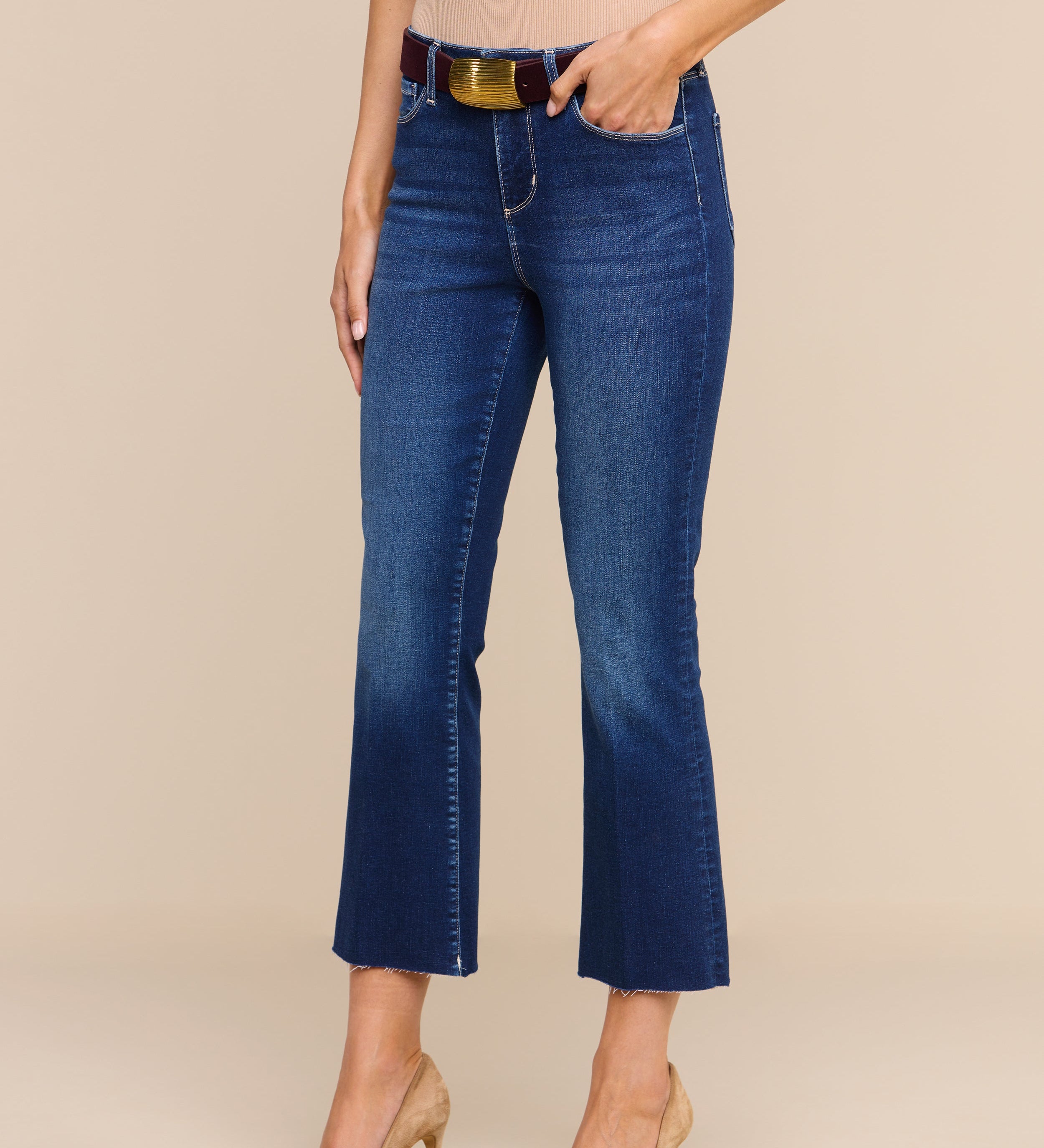 L'AGENCE - Kendra Cropped Flare Jean
