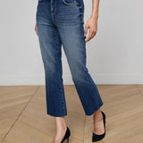 L'AGENCE - Kendra Cropped Flare Jean