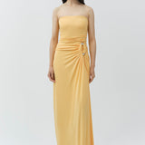 Simkhai - Emma Strapless Draped Jersey Bustier Gown
