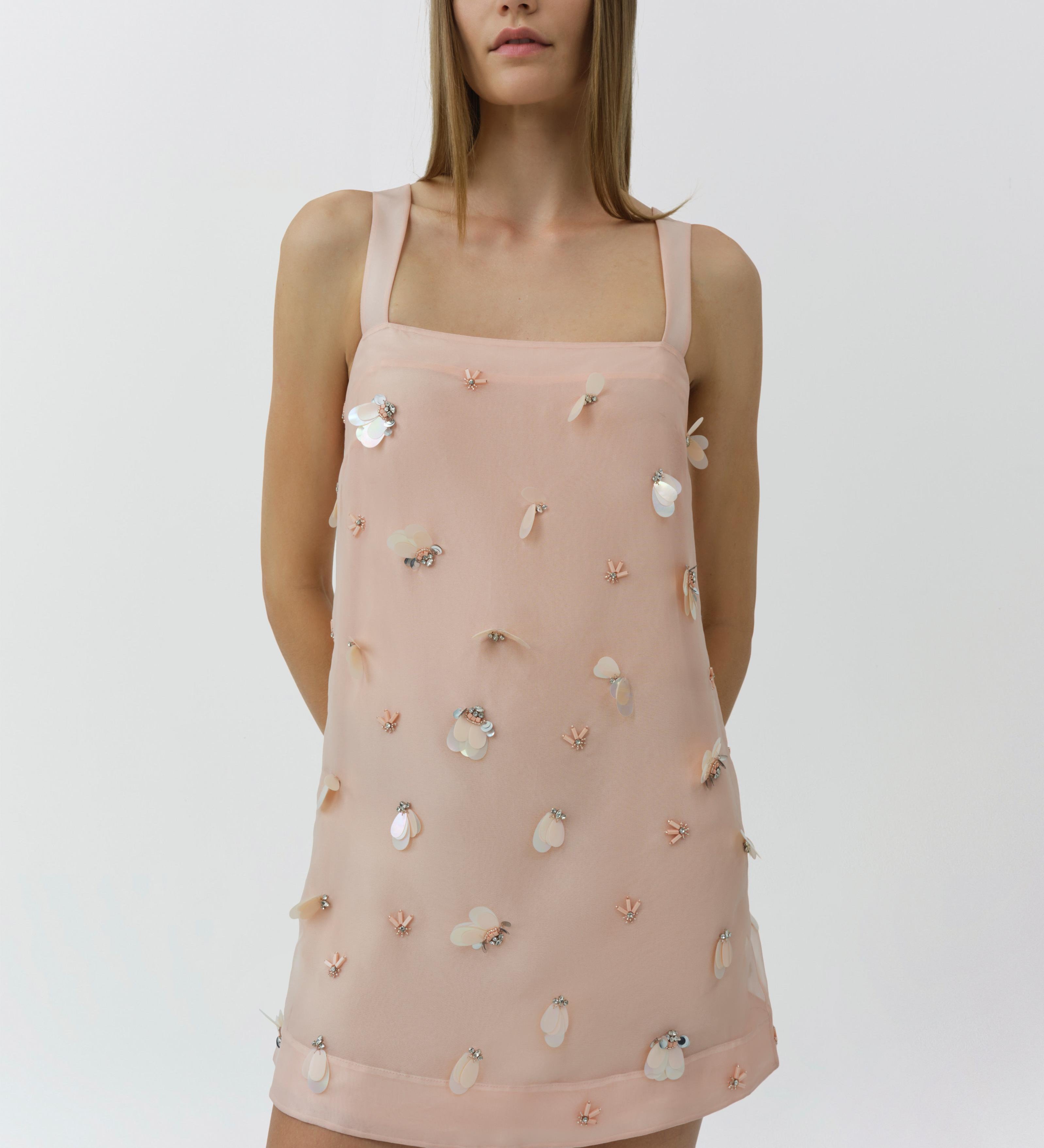 Simkhai - Sumi Embellished Organza Mini Dress
