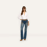 L'AGENCE - Selma Embellished Bootcut Jean