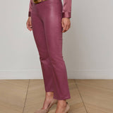 L'AGENCE - Kendra Coated Cropped Flare Jean