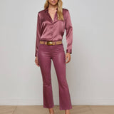 L'AGENCE - Kendra Coated Cropped Flare Jean