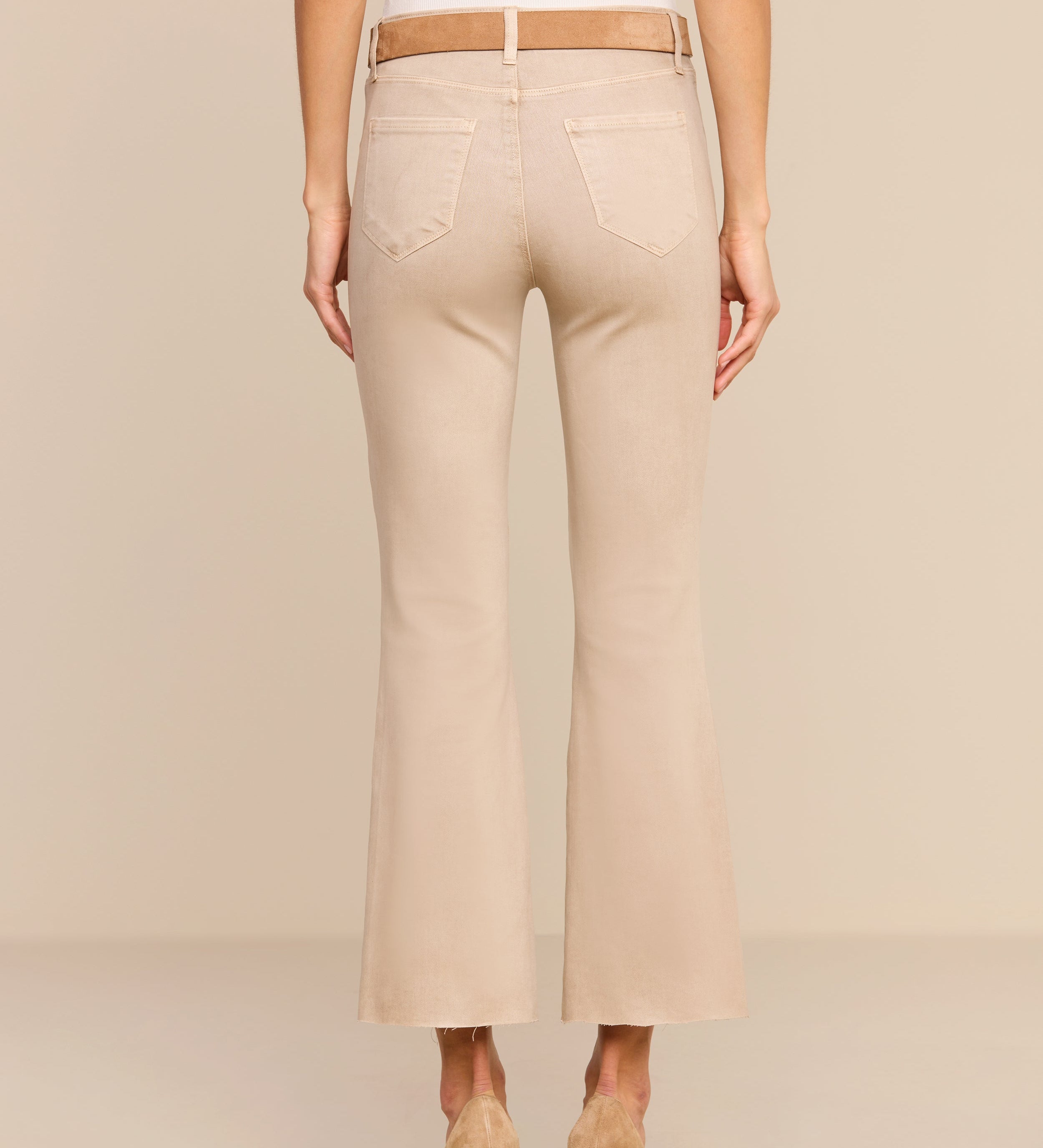 L'AGENCE - Kendra Coated Cropped Flare Jean