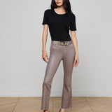 L'AGENCE - Kendra Coated Cropped Flare Jean