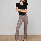 L'AGENCE - Kendra Coated Cropped Flare Jean