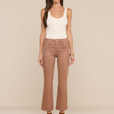 L'AGENCE - Kendra Coated Cropped Flare Jean