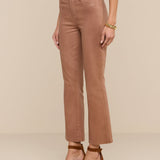 L'AGENCE - Kendra Coated Cropped Flare Jean