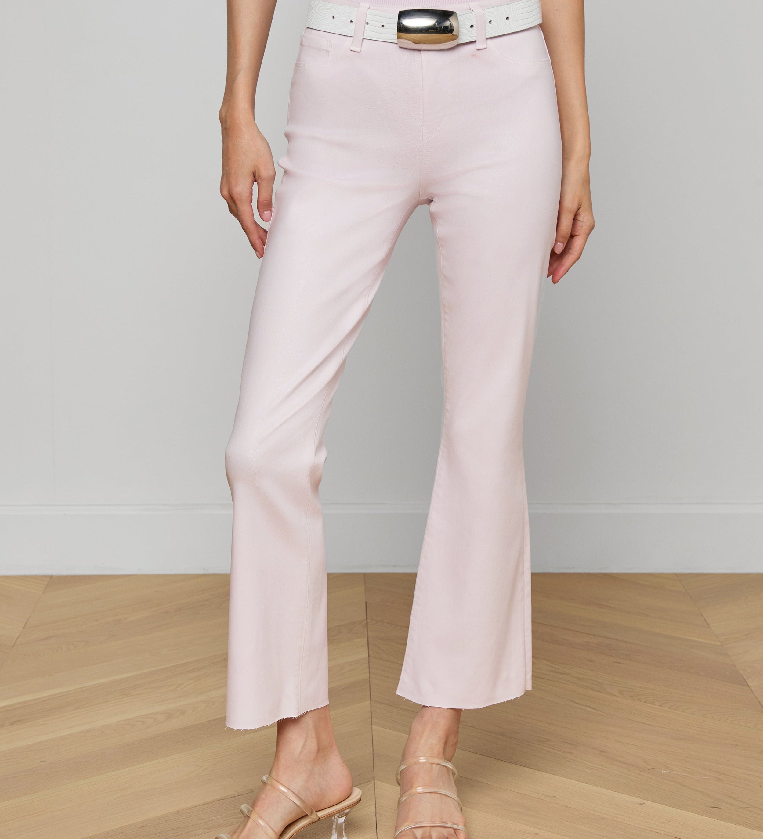 L'AGENCE - Kendra Coated Cropped Flare Jean