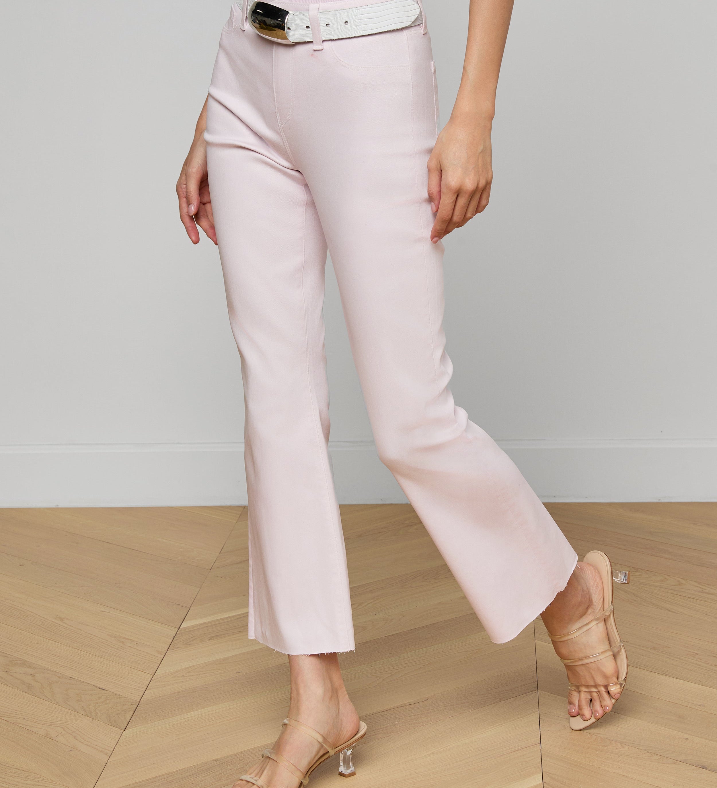 L'AGENCE - Kendra Coated Cropped Flare Jean