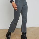 L'AGENCE - Kendra Coated Cropped Flare Jean