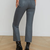 L'AGENCE - Kendra Coated Cropped Flare Jean