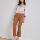 L'AGENCE - Kendra Coated Cropped Flare Jean