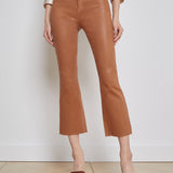 L'AGENCE - Kendra Coated Cropped Flare Jean