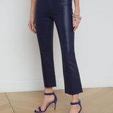L'AGENCE - Kendra Coated Cropped Flare Jean