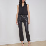 L'AGENCE - Kendra Coated Cropped Flare Jean